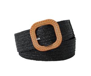Cintura elastica intrecciata con fibbia quadrata regolabile e resistente. Cintura in tessuto elasticizzato intrecciato dalla vestibilità comoda per camicia elegante (Taglia unica)