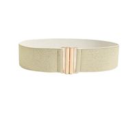 Cintura elastica larga con corsetto leopardato for donna, cintura elasticizzata di lusso per Abiti, Pantaloni e Cappotti(Gold)