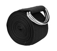 Cintura elastica per yoga con passanti, cintura yoga non elastica (Nera)