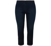 Ulla Popken Jeggings a 7/8 Modello Sienna con Cintura Elastica e Passanti Dark Blue Denim 52 831684903-52