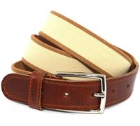 Cintura Elastica Uomo vera Pelle Marrone Cinta Donna in Cuoio Sportiva di da 3cm