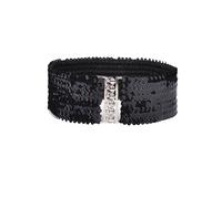 Cintura Elastico In Paillettes Donna Oro Argento Nero Moda Vestito Gonna Festa