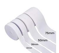 Cintura Elastico Piatta In Bianco E Nero 25/32/38/50/75mm