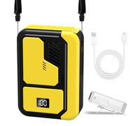 Cintura Fan, Belt Clip Cooler, Ricaricabile Airflow Device, Digital Display Feature, Quiet Personal Fan, Ideale per Hiking, Fishing, Campeggio, Viaggi, Palestra, Outdoor Activities