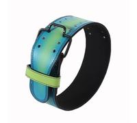 Cintura fitness in pelle PU for powerlifting Squat Tirata dura Panca piana Powerlifting Protezione della vita Attrezzatura protettiva for bodybuilding sportiva for la schiena(Blue,L-Length 120cm)