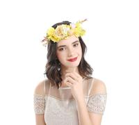Cintura for capelli for spose, ghirlanda da matrimonio, accessori for capelli da vacanza(yellow)