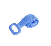 Cintura for la pulizia della schiena in silicone da 2 pezzi, cinghia da bagno esfoliante su entrambi i lati(Blue)