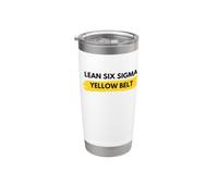 Cintura gialla Lean Six Sigma certificata Bicchiere termico in acciaio inox doppia parete