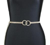 Cintura gioiello da donna con strass cerchi brillantini cerimonia moda elegante