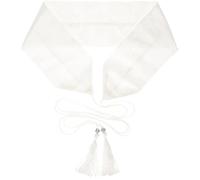 Cintura Hanfu Ampia Ricamata Stile Giapponese con Nappa Bianca | Tessuto Intrecciato, Pratica da Indossare e Togliere, per Kimono Giapponese, Feste in Maschera