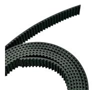 Cintura HTD5M PU con anima in acciaio Cintura sincrona Antiusura Rinforza la larghezza della cinghia aperta 10/15/20/25 / 30mm Cintura dentata nera 5M(30M,10mm)