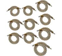 cintura in corda, Corda for montanti, corda sospesa, for colonne in lino intrecciato, for barriera stradale, morsetto dorato, 32 mm(10 Pack,2ft/60cm)