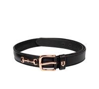 Cintura in cuoio con dettagli filetti rosa dorato modello Egg Butt Equestro