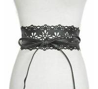 Cintura In Finta Pelle Per Donne Con Design A Fiore E Hollow Out