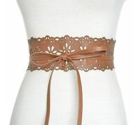 Cintura In Finta Pelle Per Donne Con Design A Fiore E Hollow Out