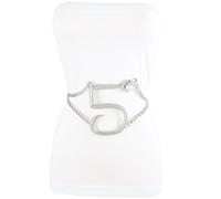 Cintura In Metallo Argento Con Catena A Forma Di Serpente Per Donne XS S M