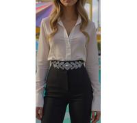 Cintura In Metallo Elegante Argento Con Charm A Forma Di Freccia Taglia XL XXL