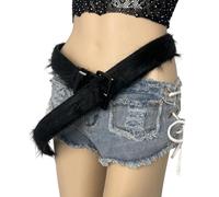 Cintura in morbido tessuto felpato decorativo in vita Cincher confortevole cintura in vita per casual e professionale festa quotidiana fascia attesa fascia, Nero , 120 cm