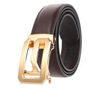 Cintura in pelle bovina da uomo, versatile, in lega, autobloccante, 2 pezzi(02)