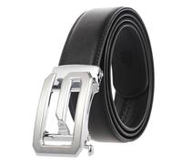 Cintura in pelle bovina da uomo, versatile, in lega, autobloccante, 2 pezzi(23)