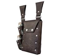 Cintura in pelle PU cintura medievale alchimie medievali vita con 2 bottiglie fantasia mago vita per Halloween, Marrone scuro, Taglia unica, Bellezza di massa