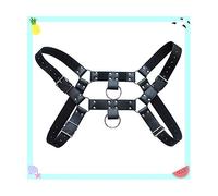 Cintura in pelle regolabile con imbracatura e cinturini per uomo cinture per uomo grande e alto a cricchetto reversibile nero