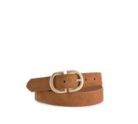 PIECES Cintura da donna Pcjuva Suede Jeans Noos, Cognac/Dettagli: fibbia in oro spazzolato, 90 cm