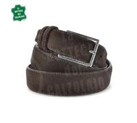 Cintura in pelle uomo camoscio classica testa di moro artigianale made in Italy