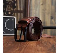 Cintura In Pelle Vintage Da Uomo Larga 3.8cm Con Fibbia In Lega Per Pantaloni