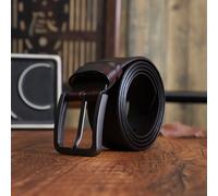 Cintura In Pelle Vintage Da Uomo Larga 3.8cm Con Fibbia In Lega Per Pantaloni