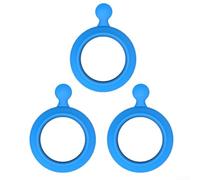 Cintura in silicone con manico per mulinello da pesca, 3 pezzi, protegge la bobina della bobina, adatta a mulinelli serie 3000 8000, installazione semplice (blu S)