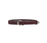 Cintura in similpelle in stile coreano con fibbia ad ago per donna - Accessorio per vita da abito e jeans,Rosso violaceo,2,8x105 cm