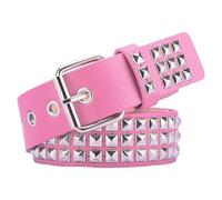 Cintura in stile punk Avantgarde con borchie quadrate, reggicalze regolabili, gonna per donne e ragazze, accessorio per scena gotica, design retrò nervoso, Colore: rosa., 110