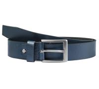 Cintura in vera pelle Leonardo Verrelli, accorciabile, blu, 120 cm