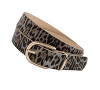 Cintura in vita alla moda con motivo animale morbido cinturino in pelle PU per abbigliamento casual abbigliamento da festa 2000 design accessorio leopardo cintura modello, grigio, Taglia unica