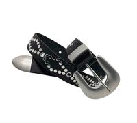 Cintura in vita larga in PU alla moda con fibbie e rivetti borchiati per abito punk adulto unisex accessori per lo styling della vita donna cintura occidentale