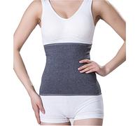 Cintura in vita, unisex da adulti, sottile, in morbido cashmere, traspirante, elastica, autunno e primavera, calda fascia addominale avvolgente, di sostegno, donna, Grey, Taglia unica