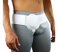 Cintura Inguinale per Ernia,Cinto Ernia Inguinale Uomo Regolabile Lato Sinistro O Destro Supporto,Protezione per Ernia Inguinale Cintura,con Cuscinetto Di Compressione Rimovibile ,One Size,White