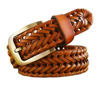 Cintura intrecciata in pelle da uomo Cintura multiuso dal design personalizzato Cintura intrecciata fatta a mano scheletro Cintura intrecciata jeans vintage Cintura elasticizzata regolabile for sport
