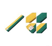 Cintura Karate 280x4cm Lunghezza Ample per Competizioni(Yellow-green) | Nucleo interno feltro cotone, ottima tenacia, forma duratura, cuciture sicure uso intenso