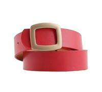 Cintura larga in pelle for donna, cinturino regolabile, accessorio for jeans, pantaloni, gonne, cintura da donna, vestibilità comoda, abbigliamento casual da ufficio for tutti i giorni(105CM_Red)