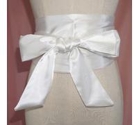 Cintura Larga In Raso Lucido Finta Seta Corsetto Retro Giapponese Obi