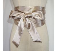 Cintura Larga In Raso Lucido Finta Seta Corsetto Retro Giapponese Obi