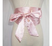 Cintura Larga In Raso Lucido Finta Seta Corsetto Retro Giapponese Obi