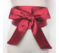 Cintura Larga In Raso Lucido Finta Seta Corsetto Retro Giapponese Obi