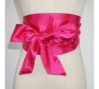 Cintura Larga In Raso Lucido Finta Seta Corsetto Retro Giapponese Obi