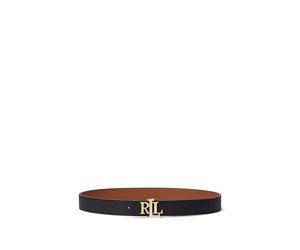 Cintura larga reversibile logo Nero M
