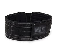 Gorilla Wear Cintura in nylon da 4 pollici, colore nero, per bodybuilding e fitness, per uomo e donna, M-L