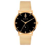 Cintura Maglia Elegante in Metallo Uomini Orologio in Acciaio spostano Il Braccialetto Orologio da Polso al Quarzo (Size : 4)