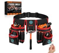 Cintura magnetica per attrezzi, da uomo, con 26 tasche, resistente, custodia magnetica per unghie, cintura staccabile regolabile in vita per tuttofare, appaltatore, meccanico, idraulico, tetto, regalo